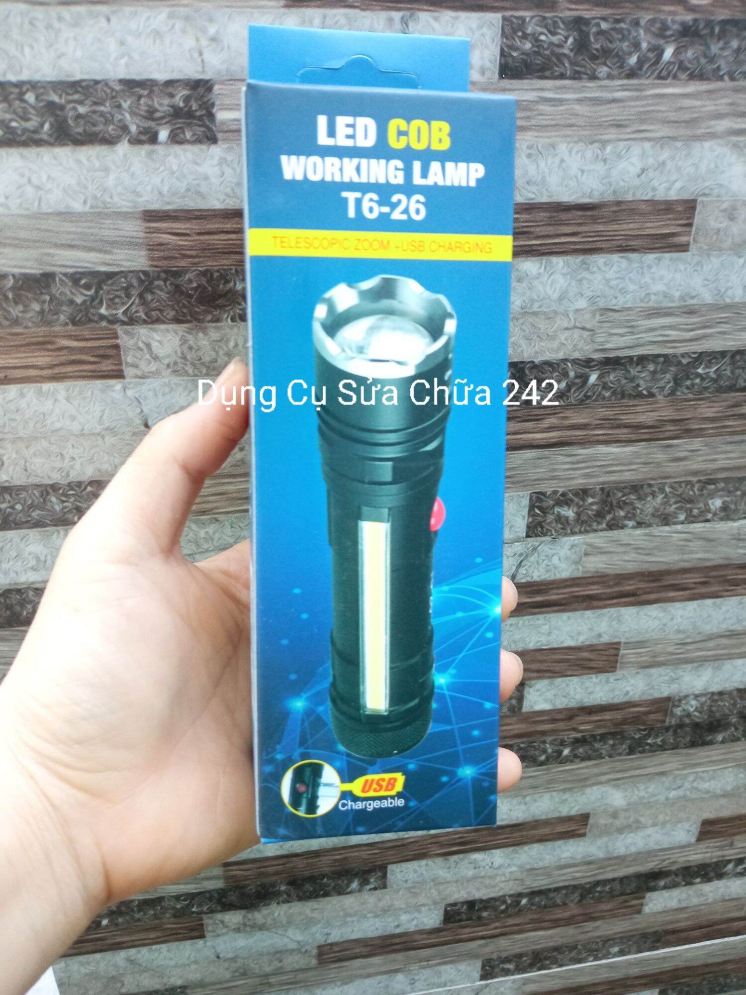 Đèn pin siêu sáng t6-26 sạc usb