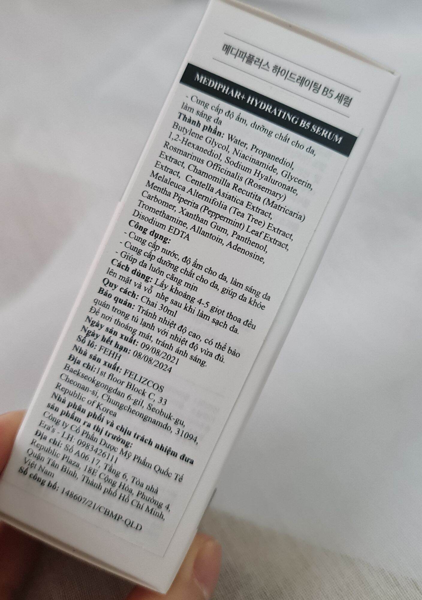 Serum Cấp ẩm phục hồi cho da B5 Mediphar Hydrating