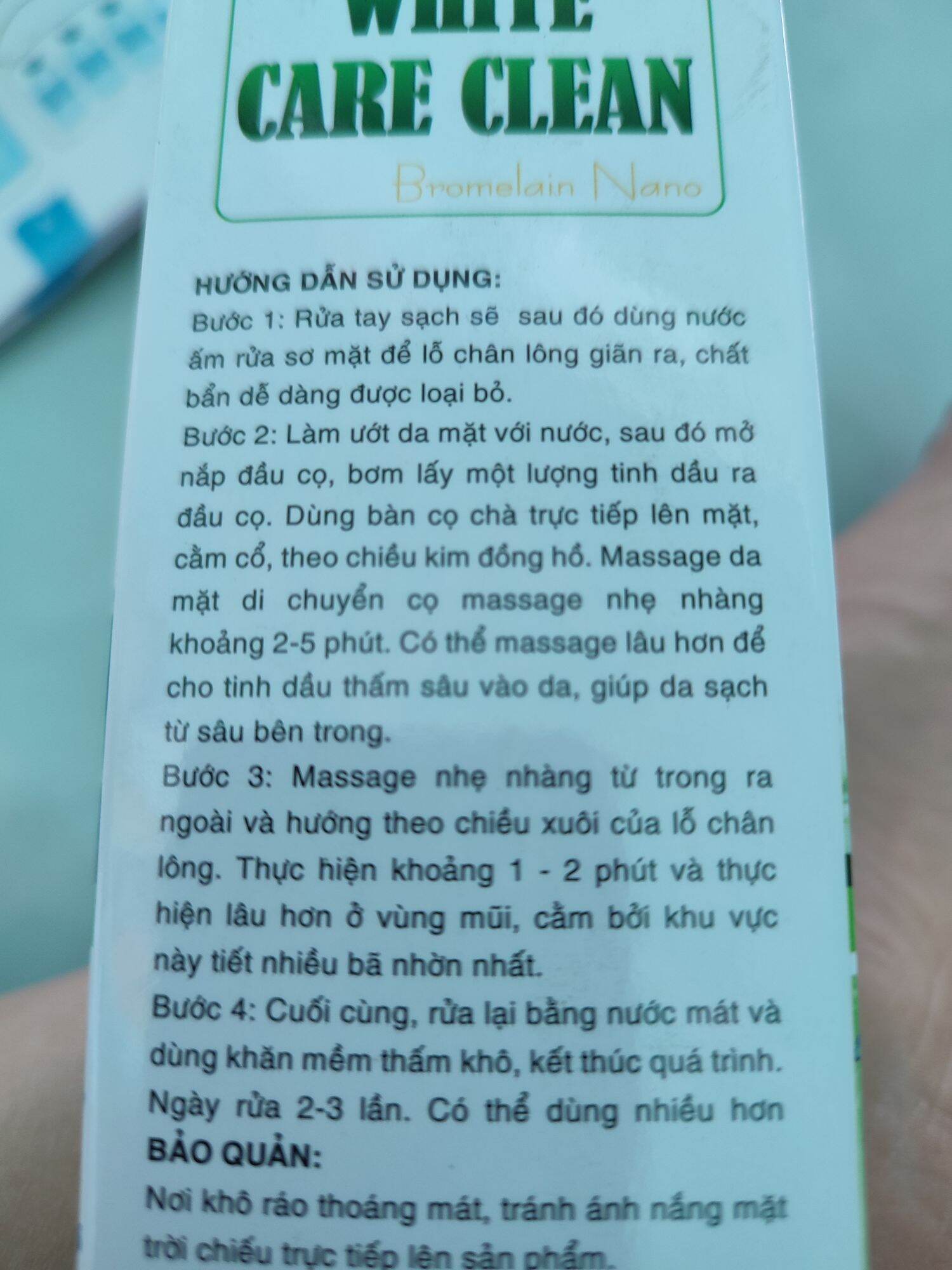 sửa rửa mặt white care clean