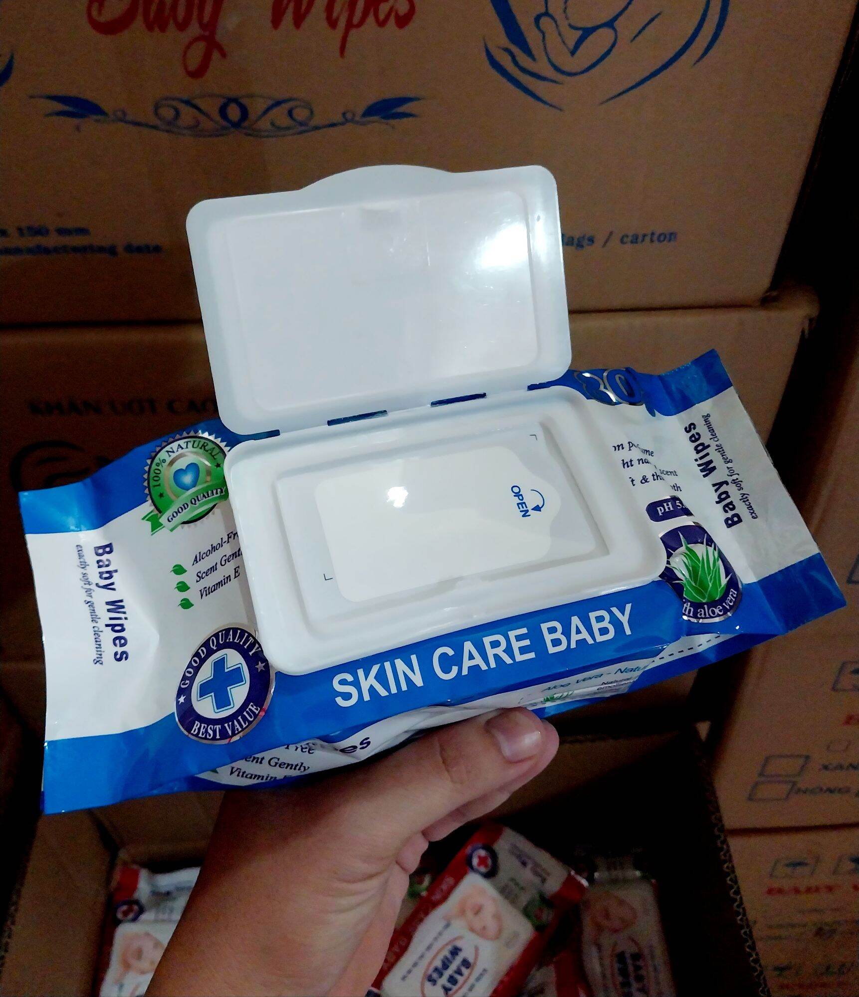 ( COMBO 10 GÓi ) Khăn Ướt Baby Wipes Cao Cấp 80gr
