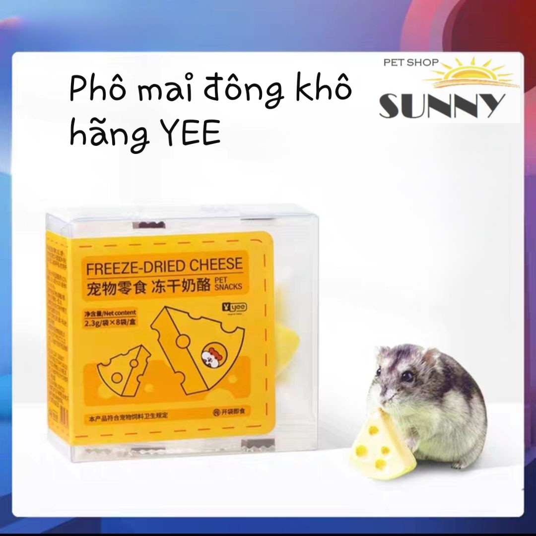 Phô mai đông khô Yee (1 bánh) hamster, sóc