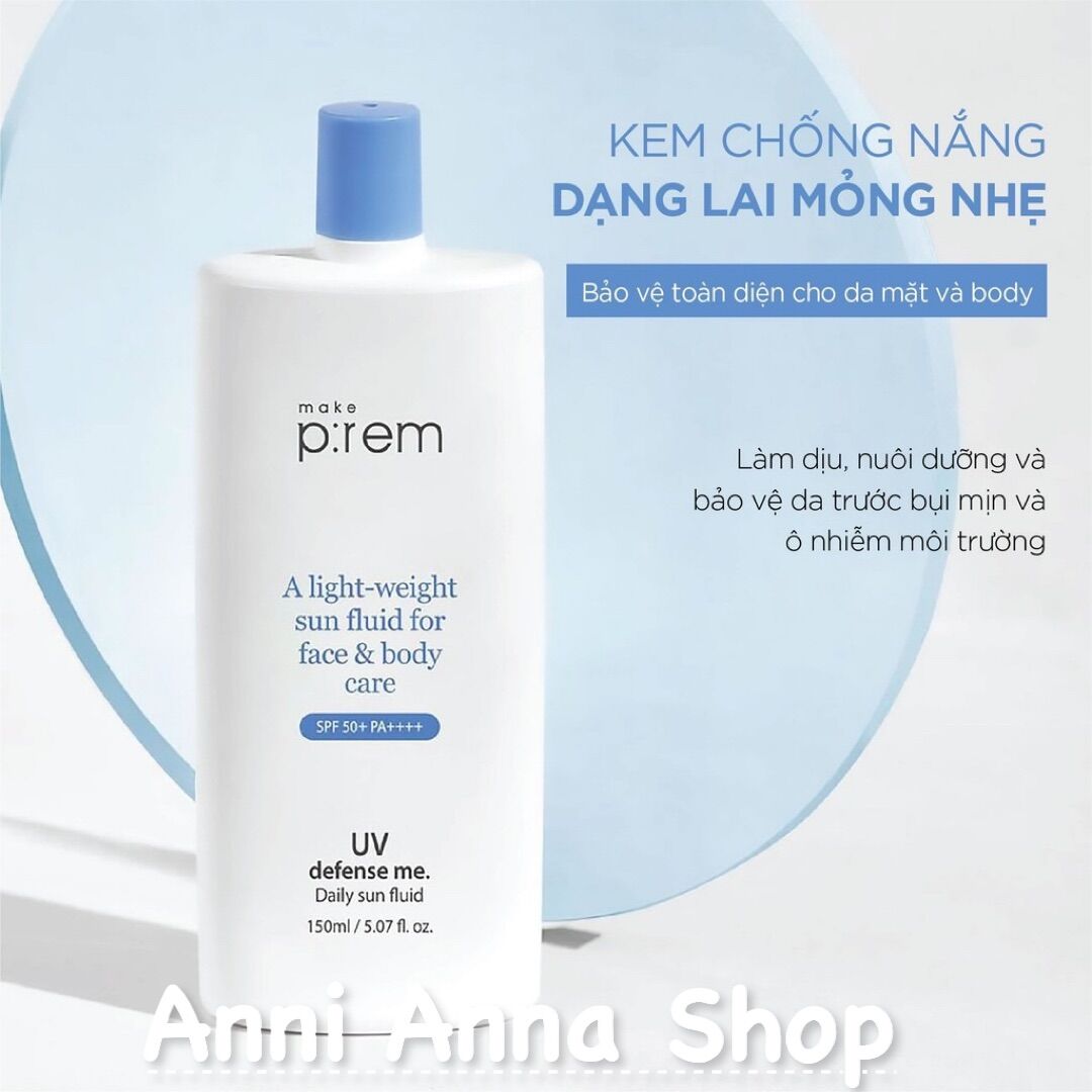 Kem chống nắng mặt & body make prem sun fluid