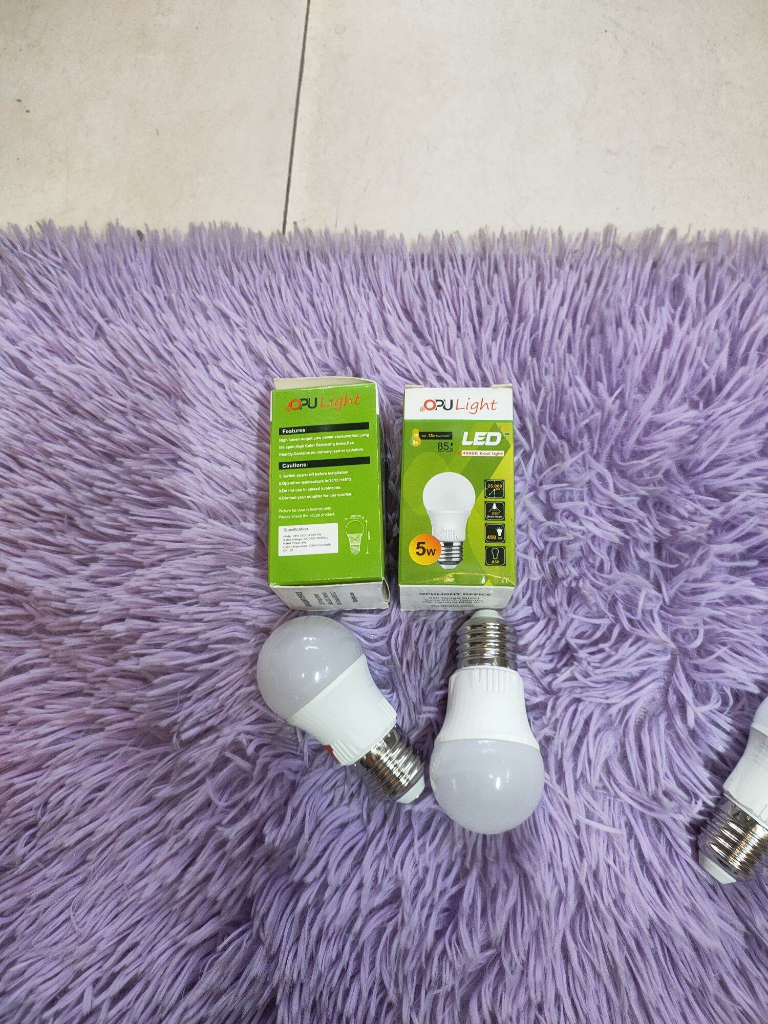 Bóng led 5w trung tính 4000-4500k đui E27 phổ thông