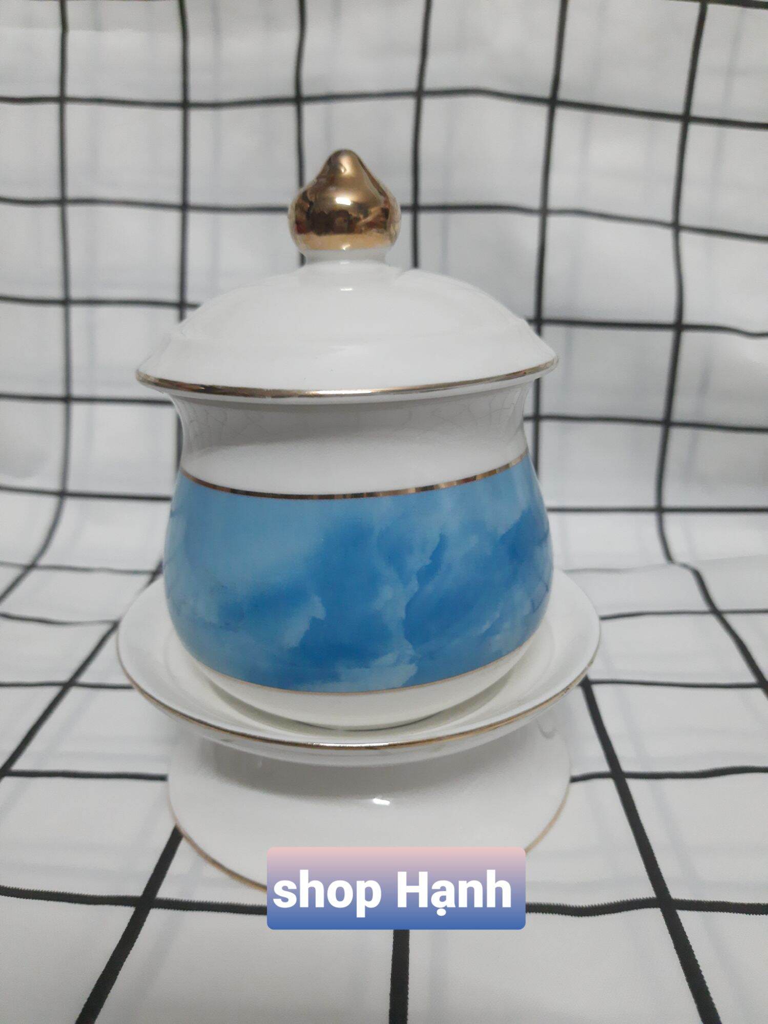 Chung nước thờ cúng đá xanh có đĩa riêng 4 size