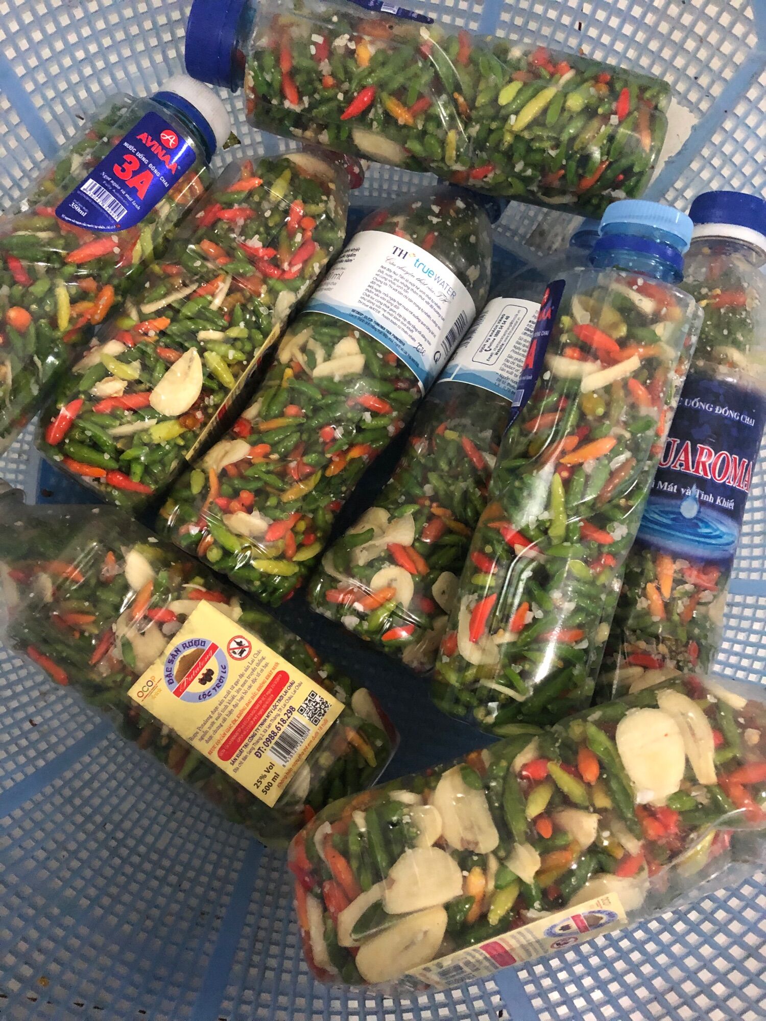 Ớt thóc sóc tỏi muối (200k/3 chai 1kg)
