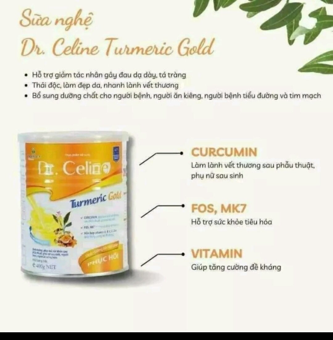 Sữa nghệ dr. celine tumeric gold 400g
