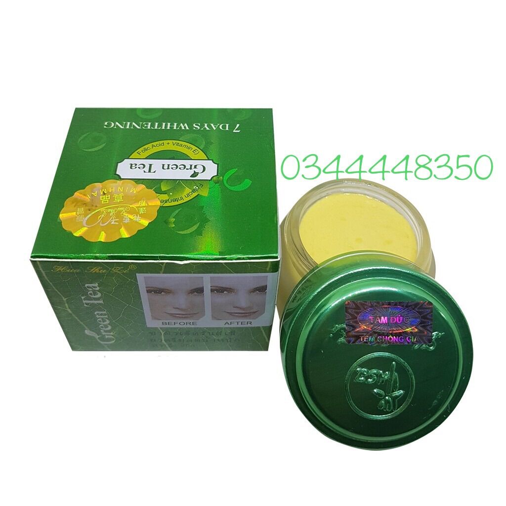 Kem nám tàn nhang đồi mồi trắng da trà xanh green tea 25g