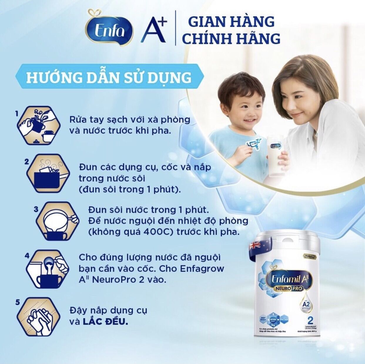 Sữa bột enfamil A2 neuropro số 1 800g