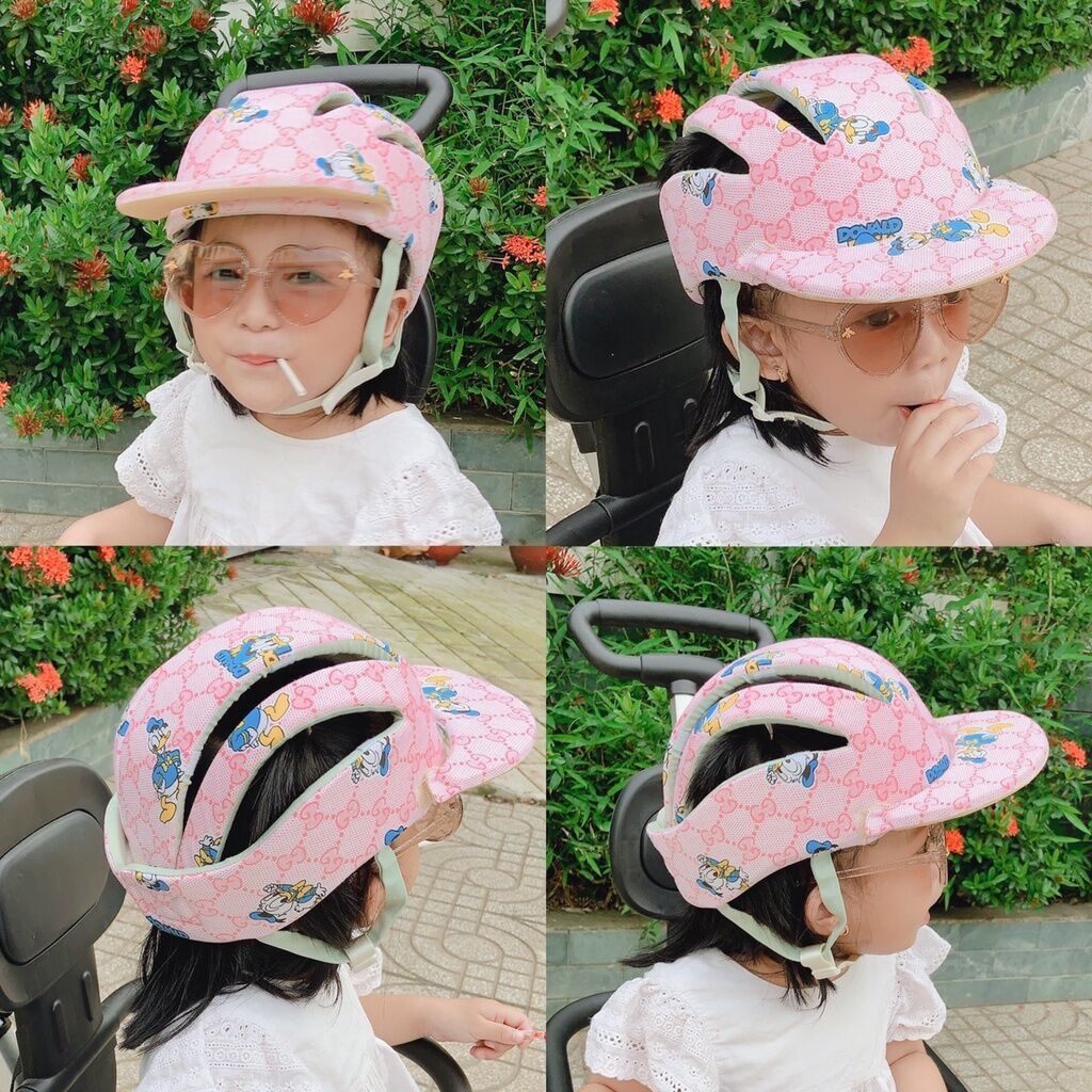 Nón bảo hiểm bảo vệ đầu - Mũ bảo vệ đầu đa năng cho bé tập đi tập ngồi xe