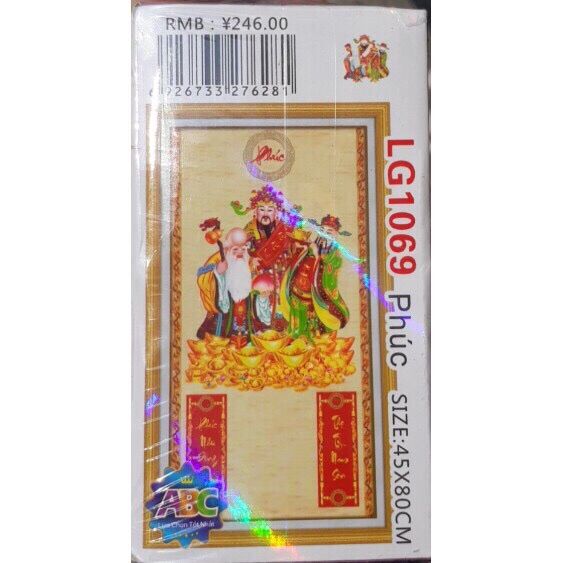 [HCM]Tranh đính đá LỊCH PHÚC LỘC THỌ LG1069 (45x80) chưa đính đá