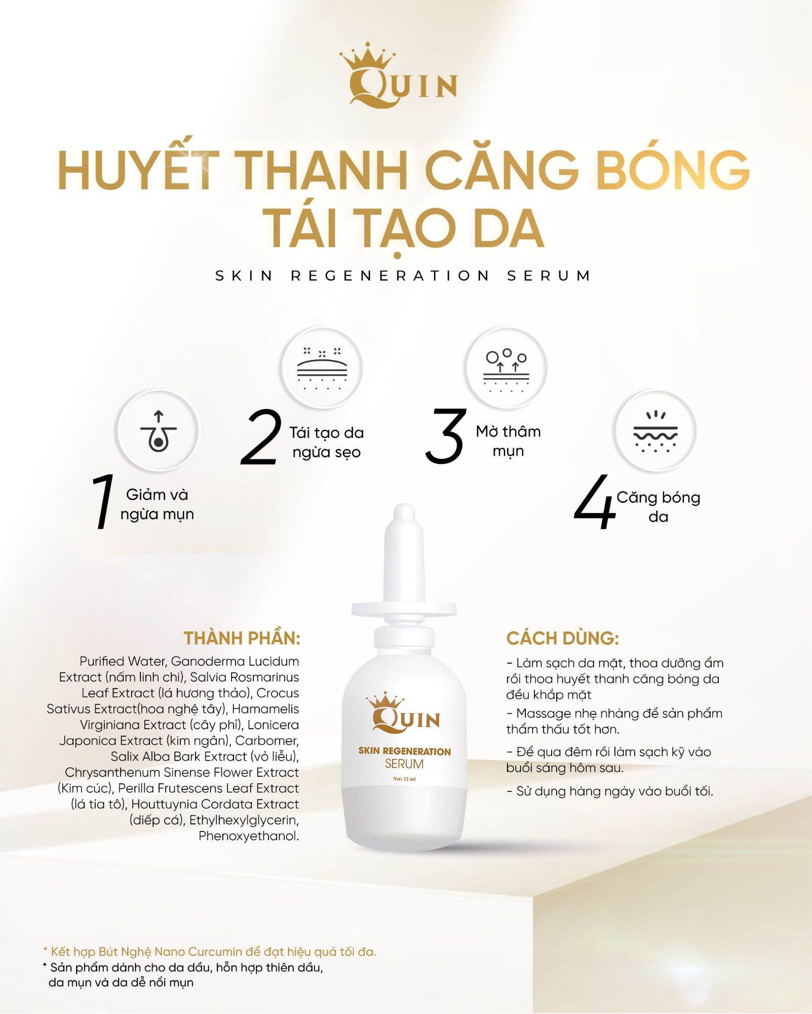 Huyết Thanh Căng Bóng Tái Tạo Da (Hỗ trợ Trị Mụn)