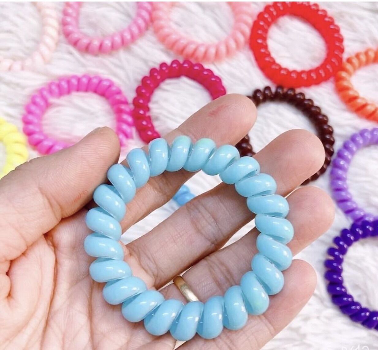 Set 10 Sợi Dây Lò Xo Cột Tóc siêu Chắc