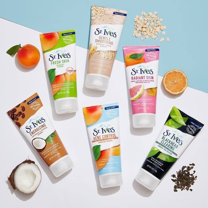 Sữa rửa mặt tẩy tế bào chết ST.IVES Mỹ làm sạch mềm da dịu nhẹ