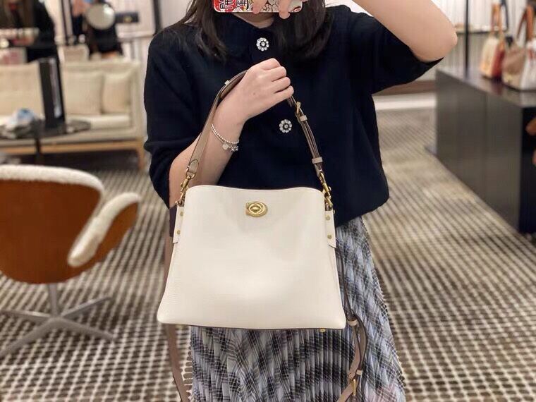 Túi đeo chéo c🅾️ach willow bucket bag❌size lớn da thật chuẩn xịn