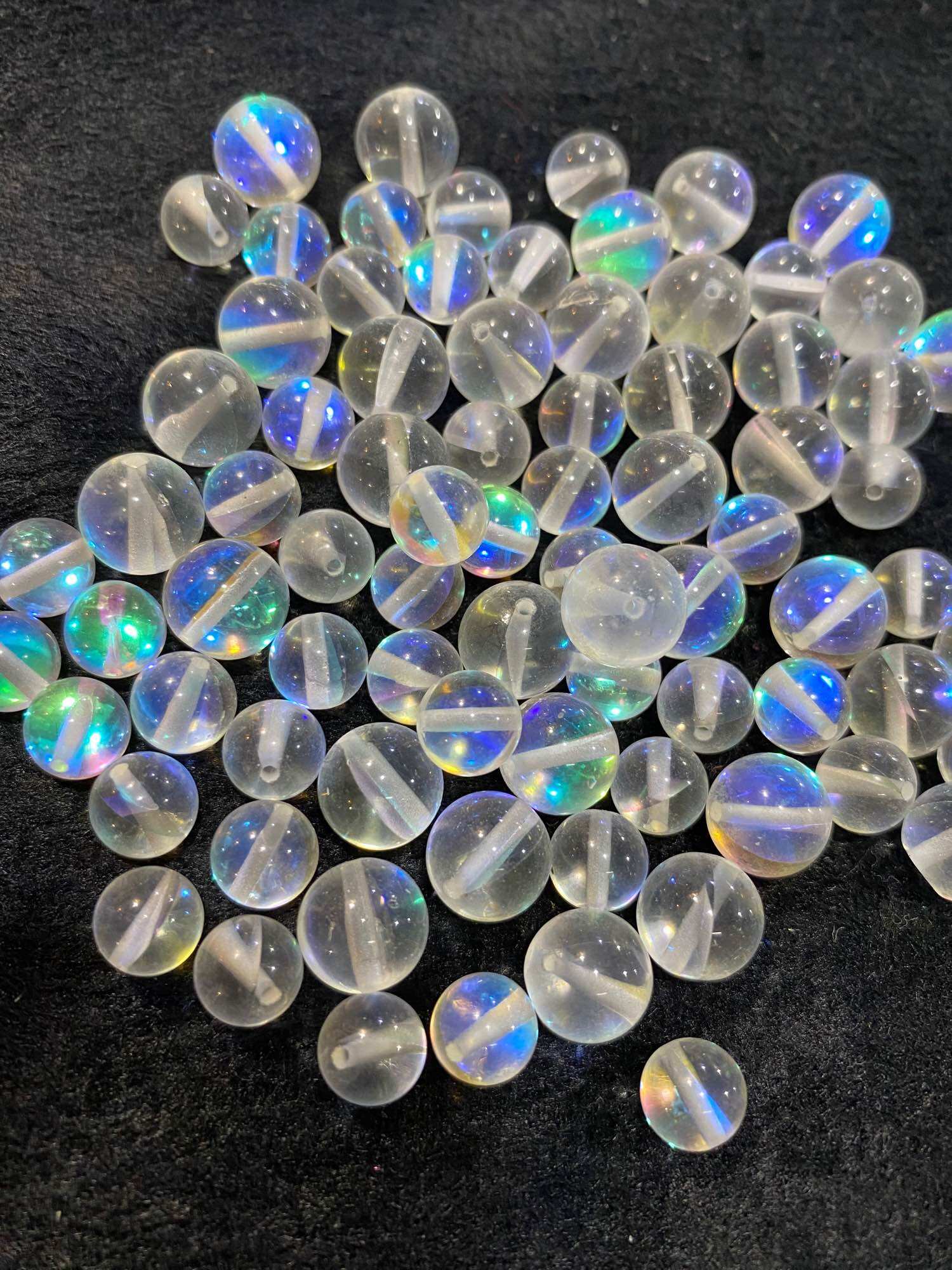 Bán lẻ viên đá mặt trăng Moonstone làm vòng handmade