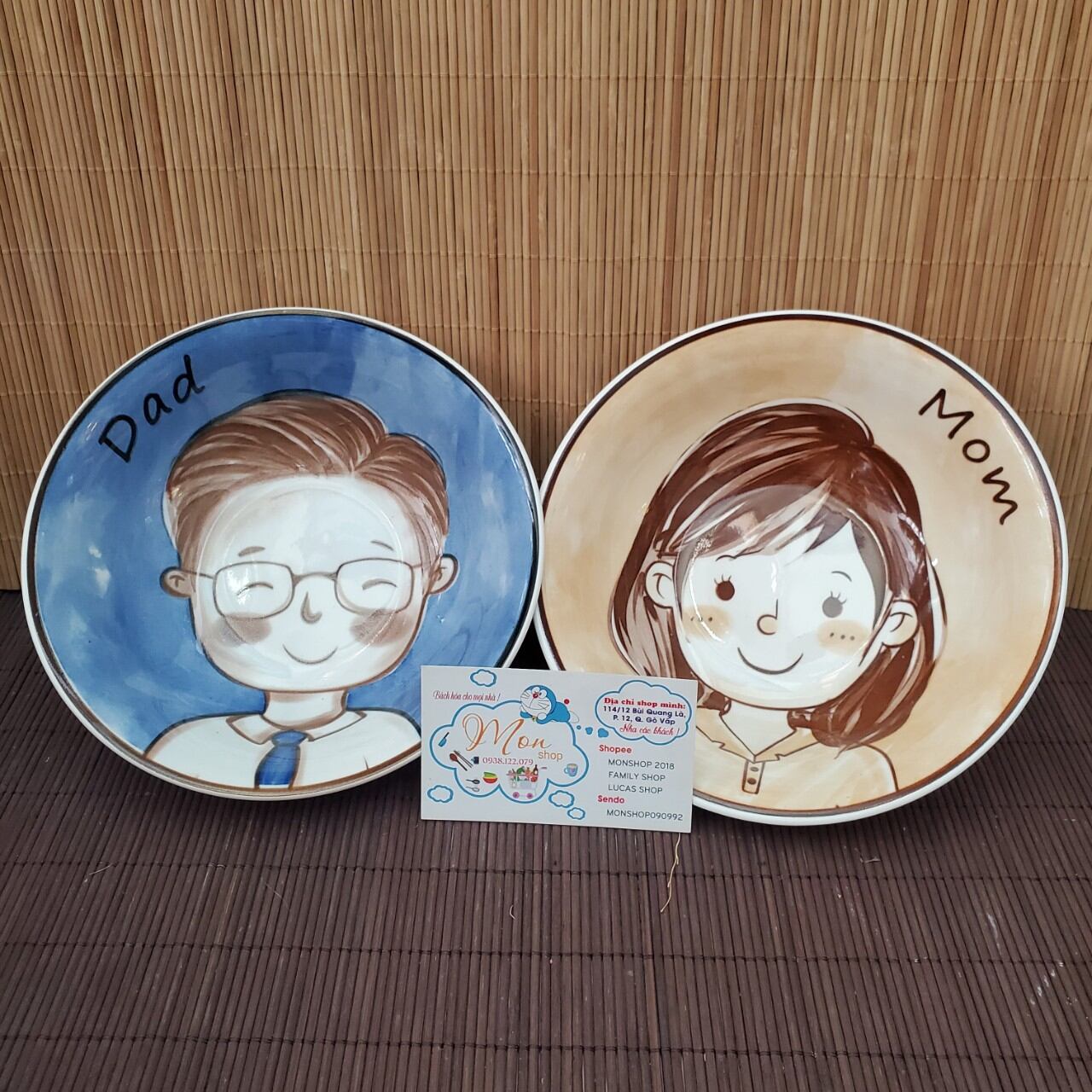 COMBO 2C TÔ TÌNH YÊU 💕 DAD VÀ MOM SIÊU CUTE 😍