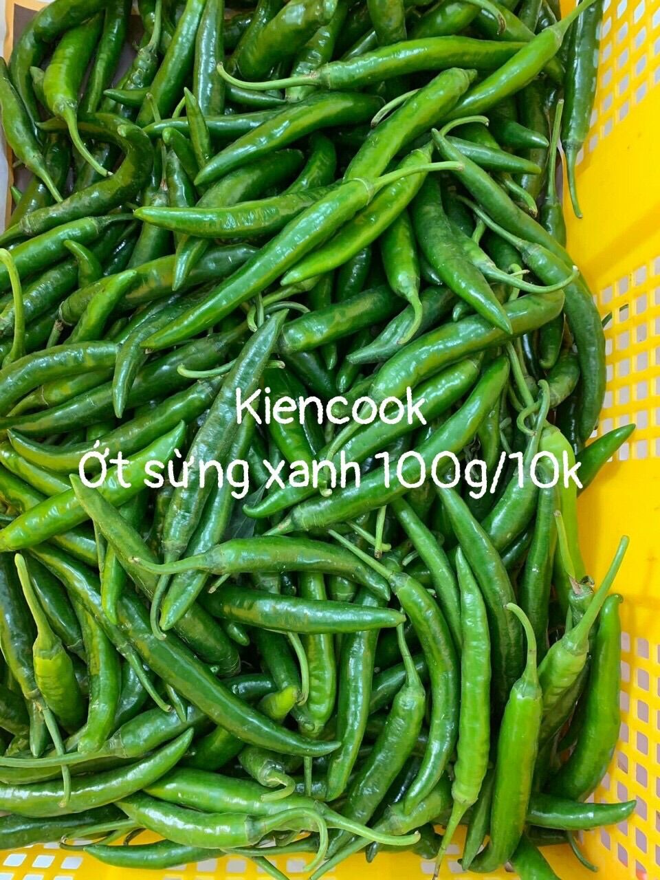 Ớt sừng xanh hàn quốc 100g/10k