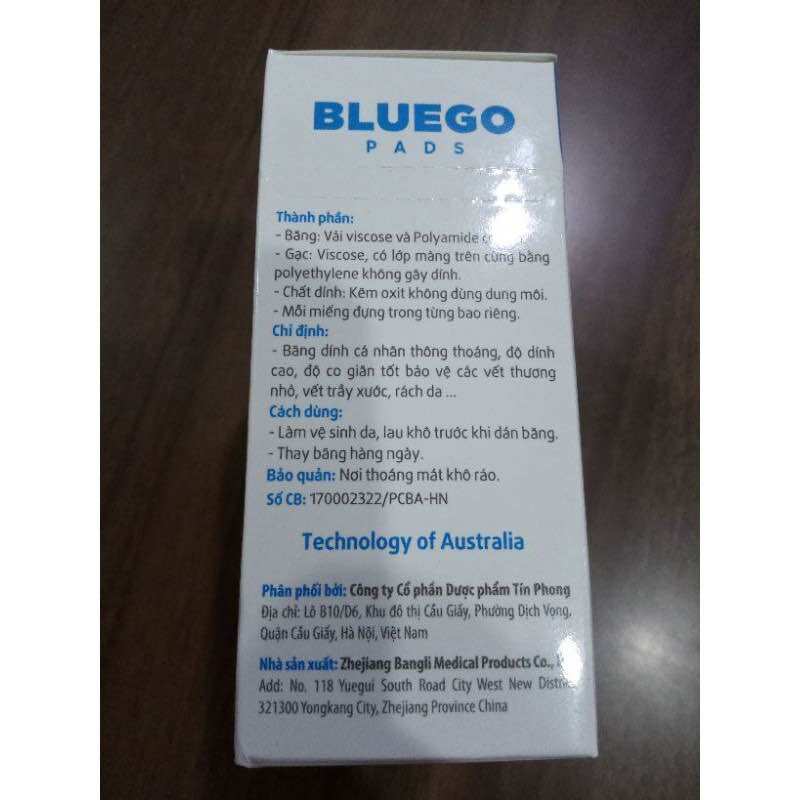 băng cá nhân bluego 102 miếng
