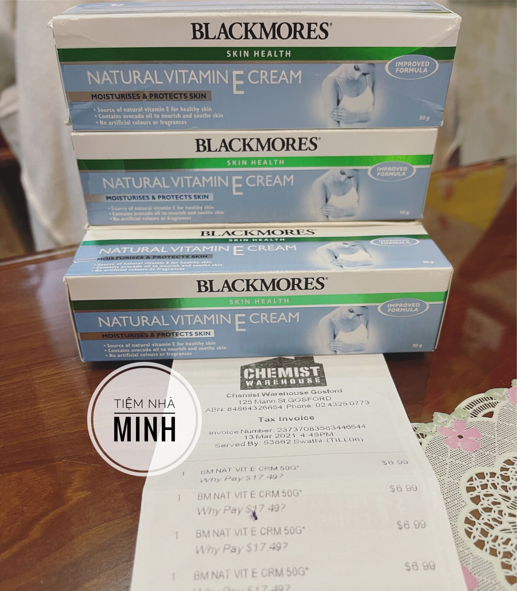 KEM DƯỠNG DA BLACKMORES NATURAL VITAMIN E 50g (BILL ÚC)