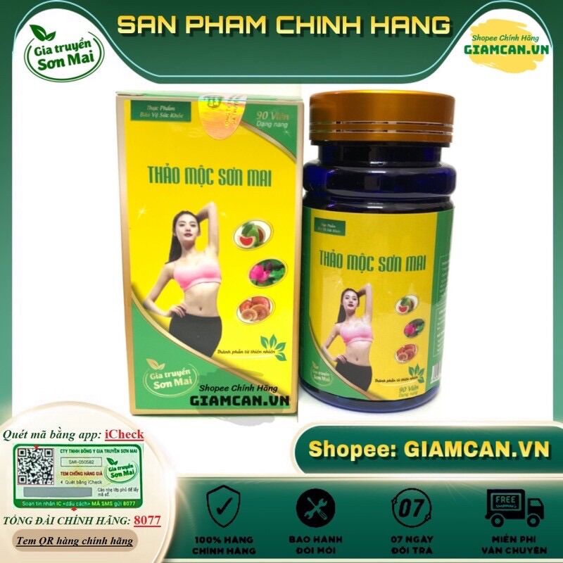 Sơn Mai Trà Thảo Mộc giảm béo Viên Uống Detox Cấp Tốc