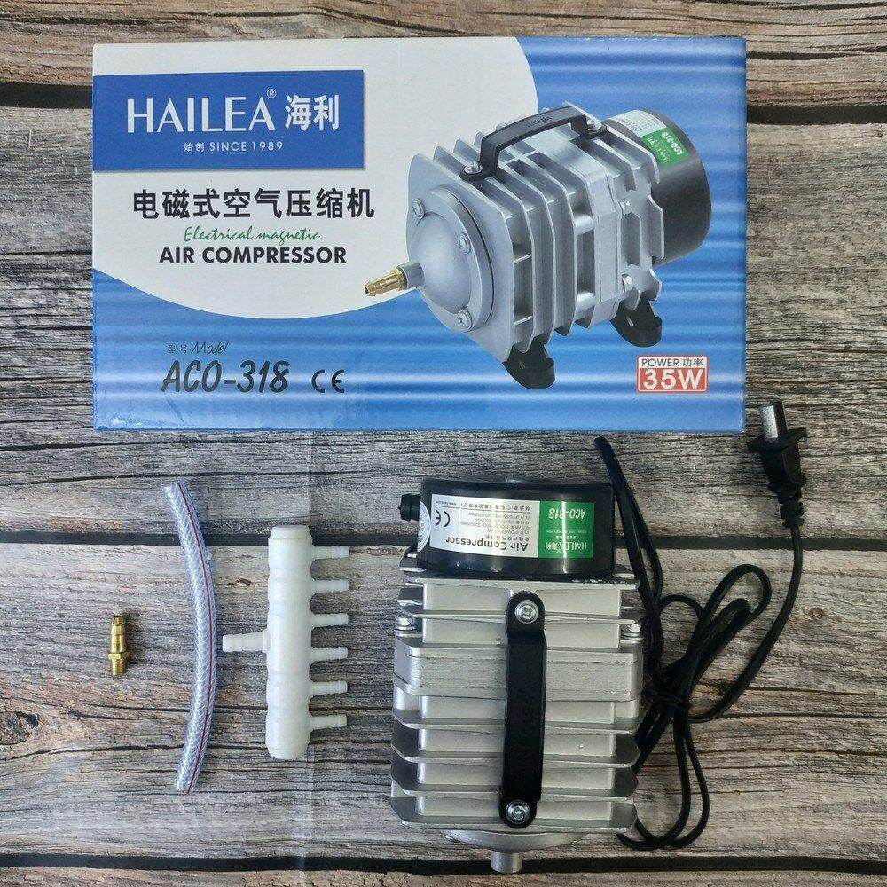 Combo Máy sủi khí Hailea ACO 318 35W + 6 vòi + 6 quả sủi