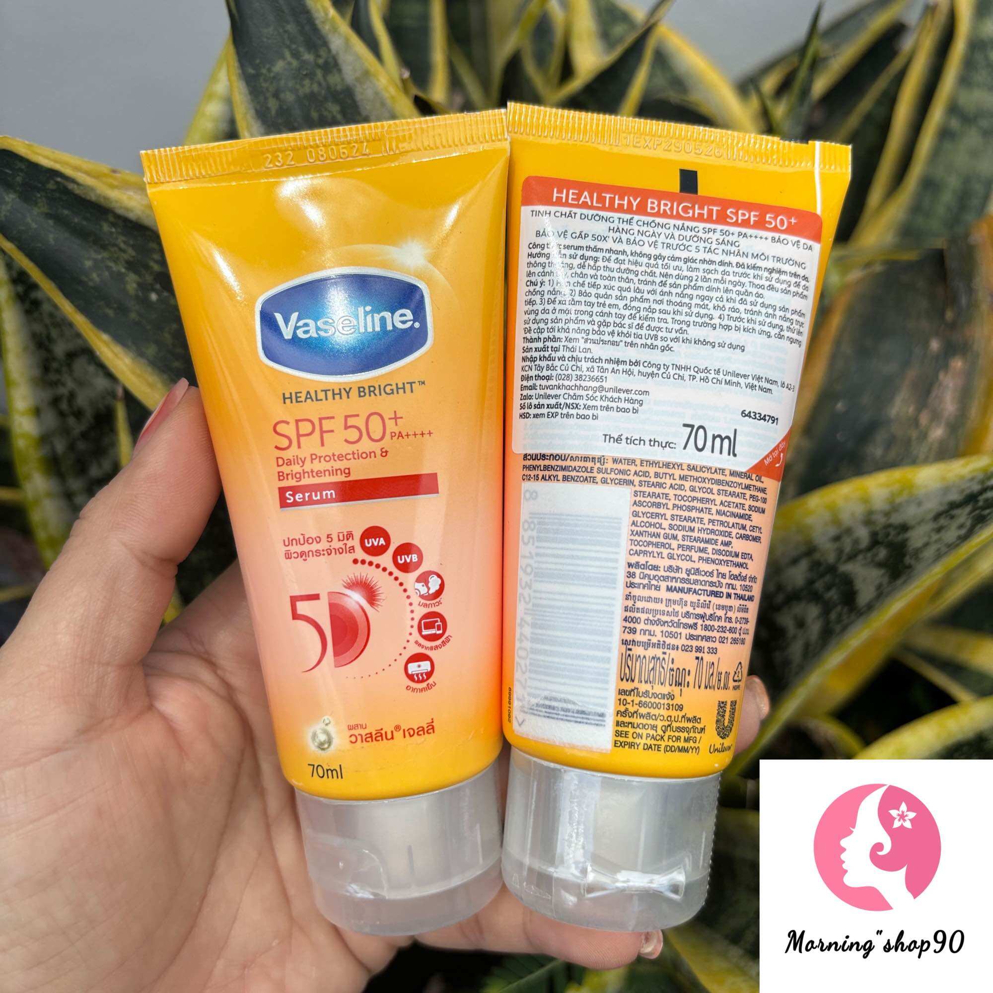 Kem Chống Nắng Dưỡng Thể Body Vaseline SPF 50+ Nâng Tông Da 70ml
