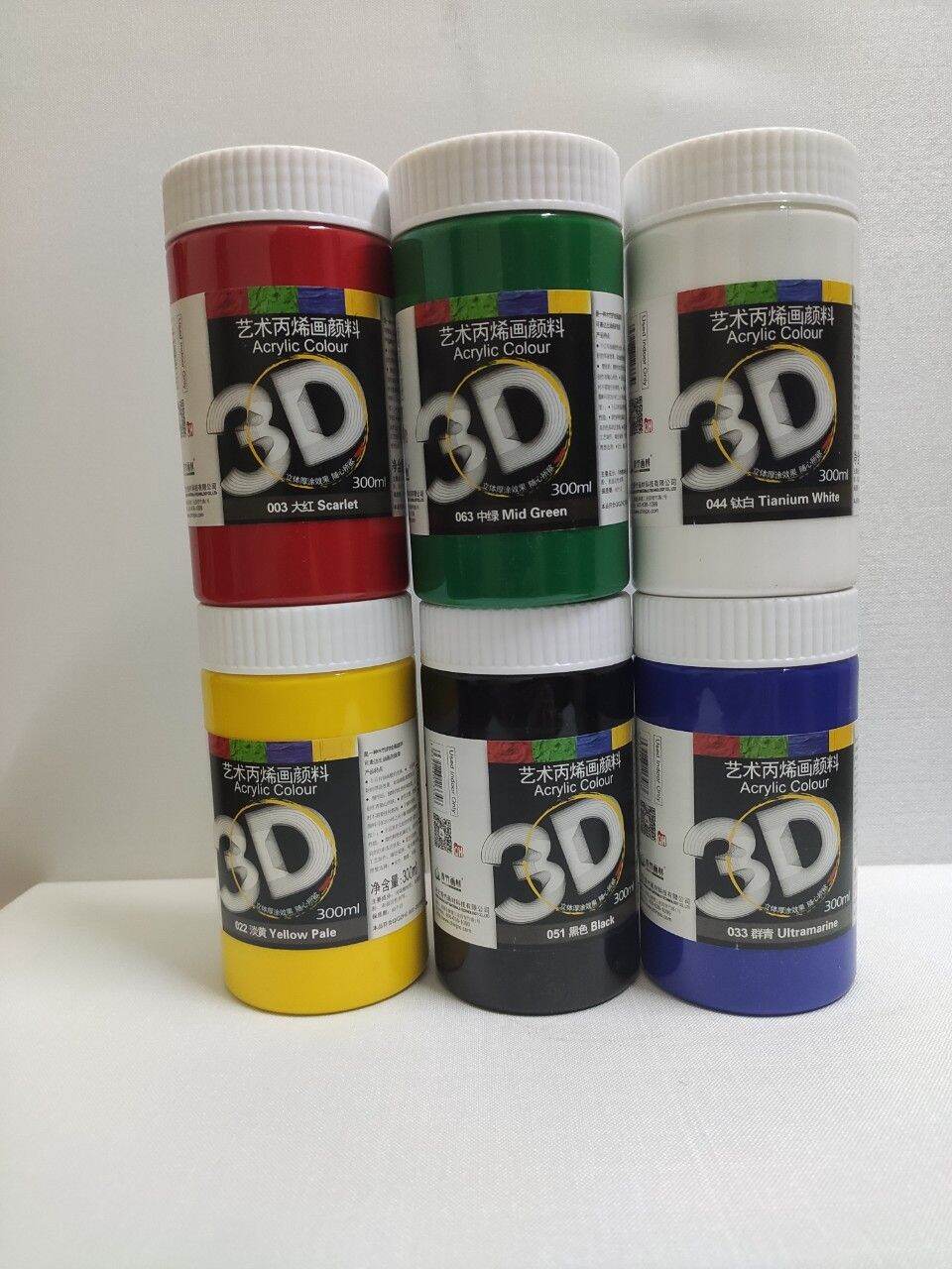 Combo/bộ 6 màu acrylic 300ml
