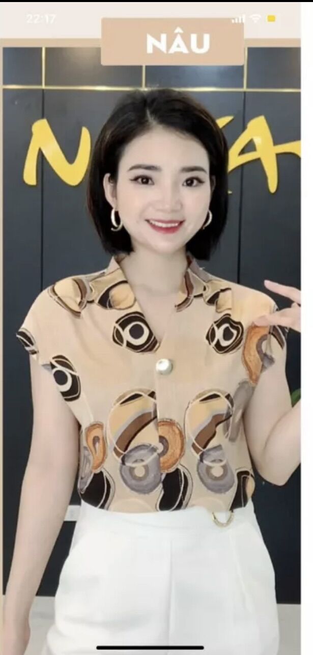 Áo Sơ Mi Vải Voan Lụa Hoa Cao Cấp M1