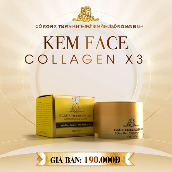 Kem face collagen x3 đông anh ngừa mụn, thâm, nám, tàn nhang