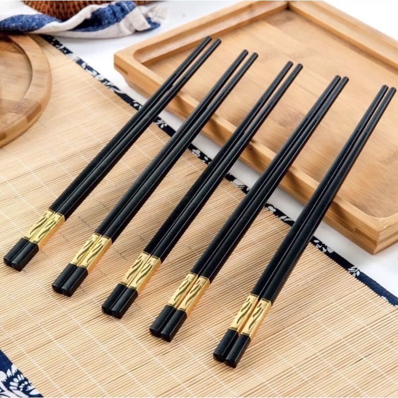 Đũa nhựa mạ vàng hàn quốc