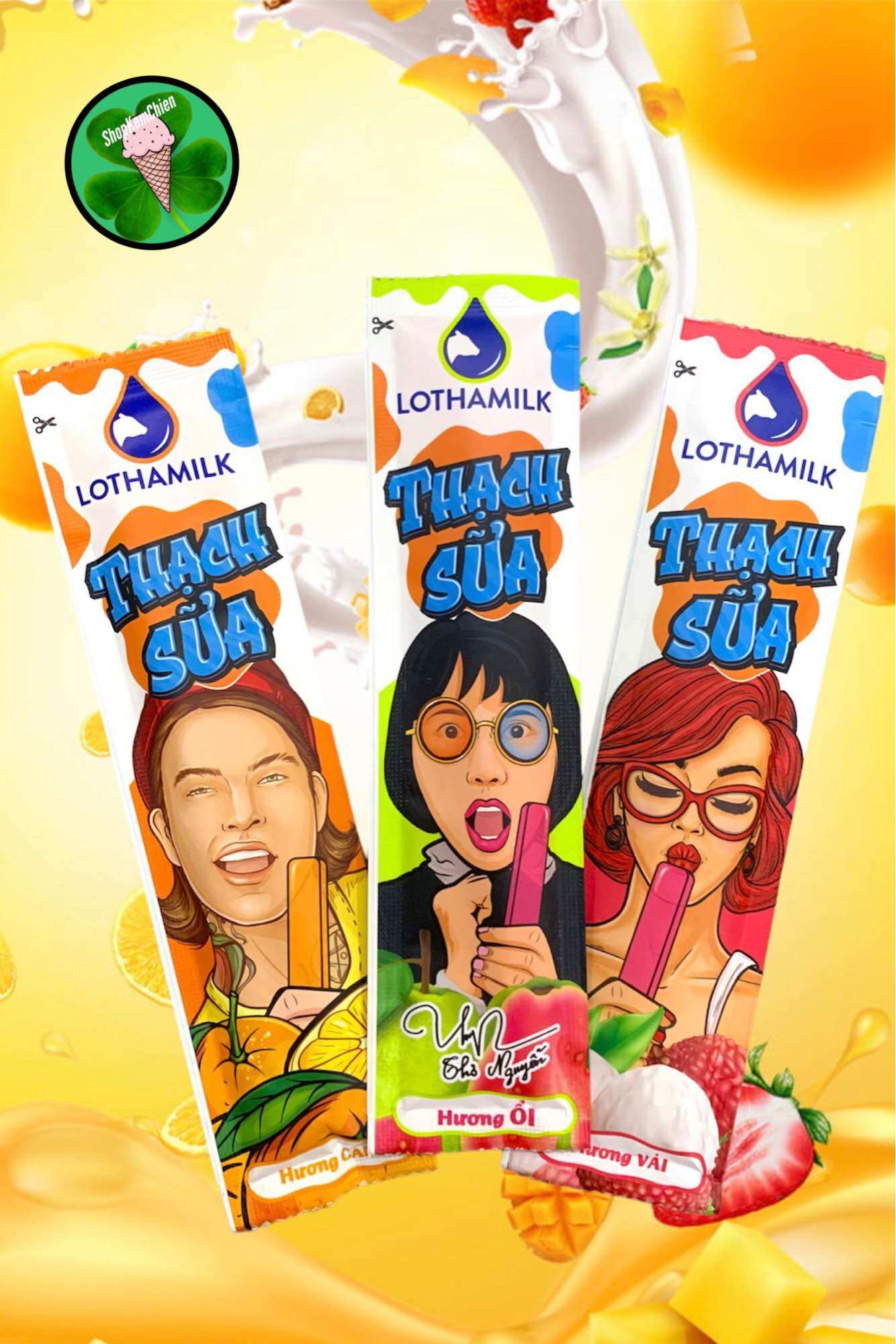 Thạch sữa Lothamilk gói 10 thanh