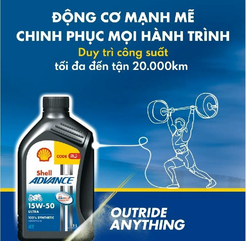 [XE SỐ 1L] - Shell Ultra Advance 15W50 1L