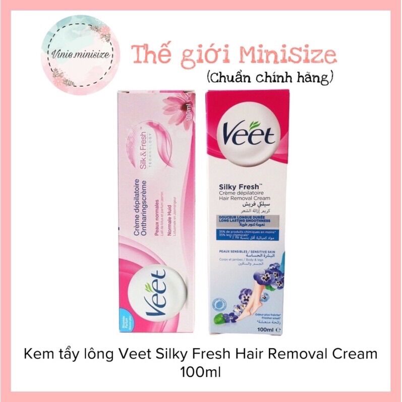Kem tẩy lông Veet Silky Fresh Hair Removal Cream 100ml | Vinie.minisize