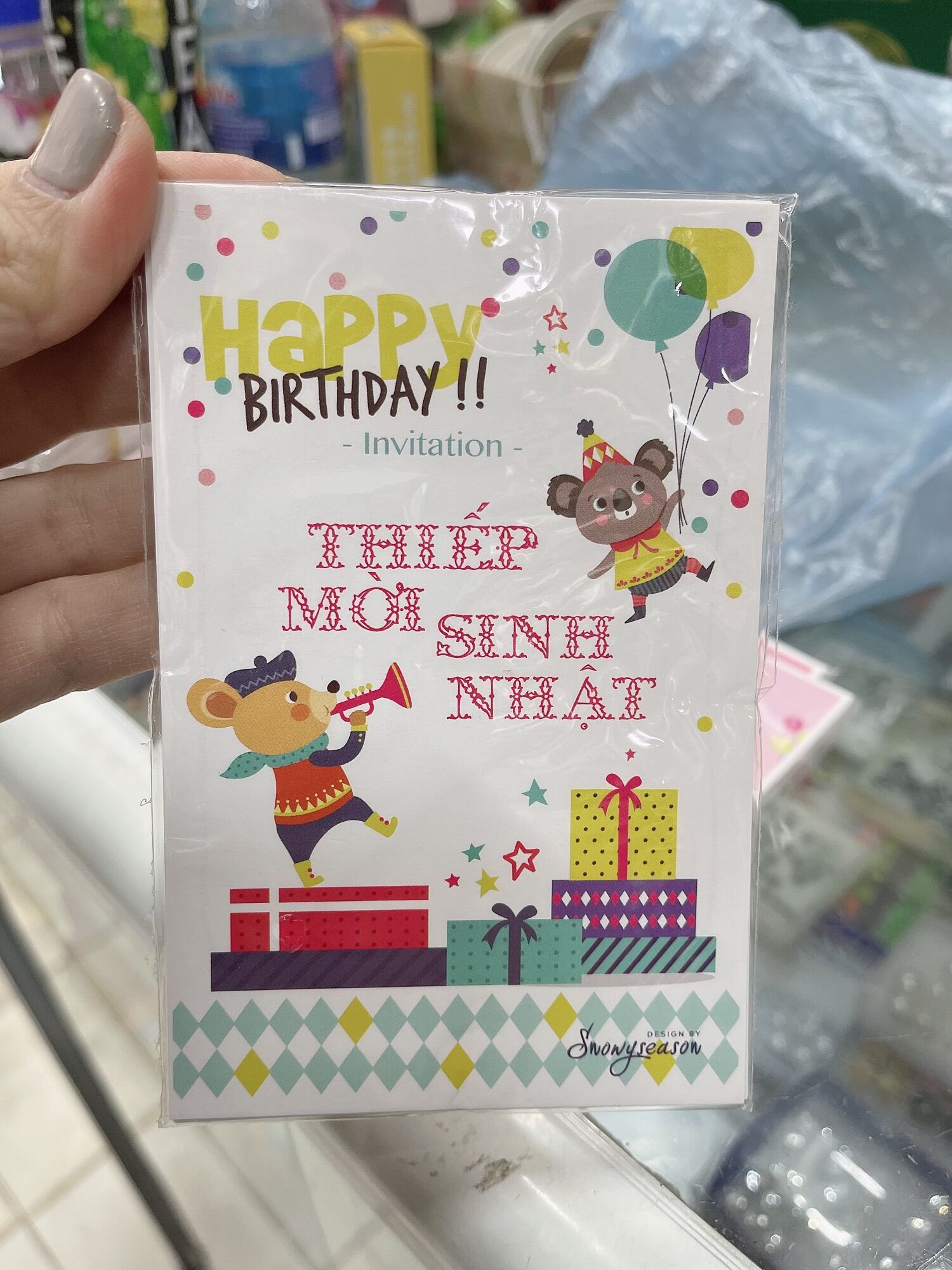 Thiệp mời sinh nhật tập 8 tờ