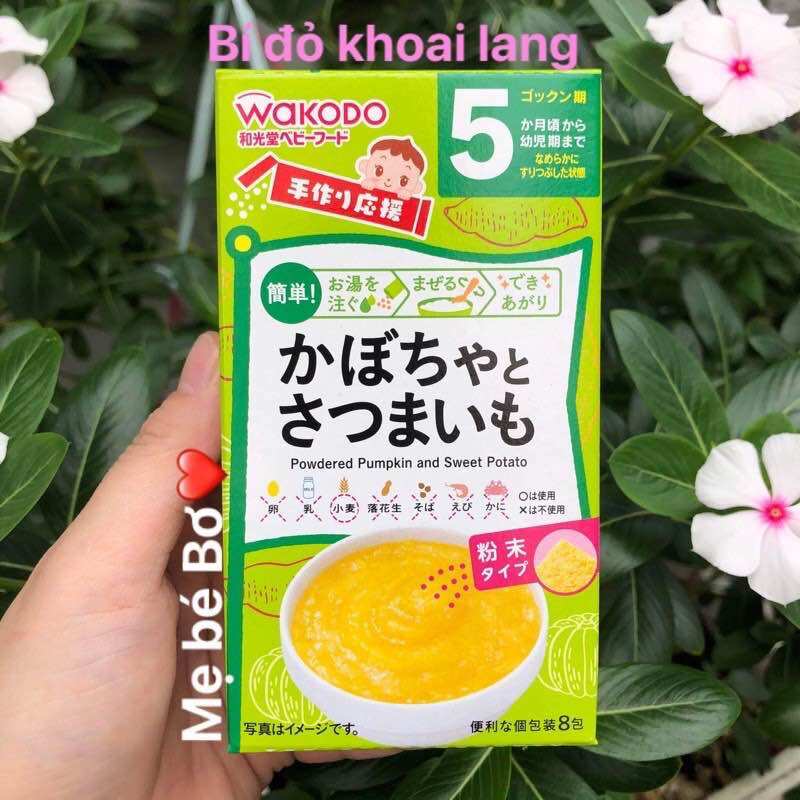 [Gói lẻ] Bột ăn dặm Wakodo Nhật Bản cho bé từ 5tháng, date xa
