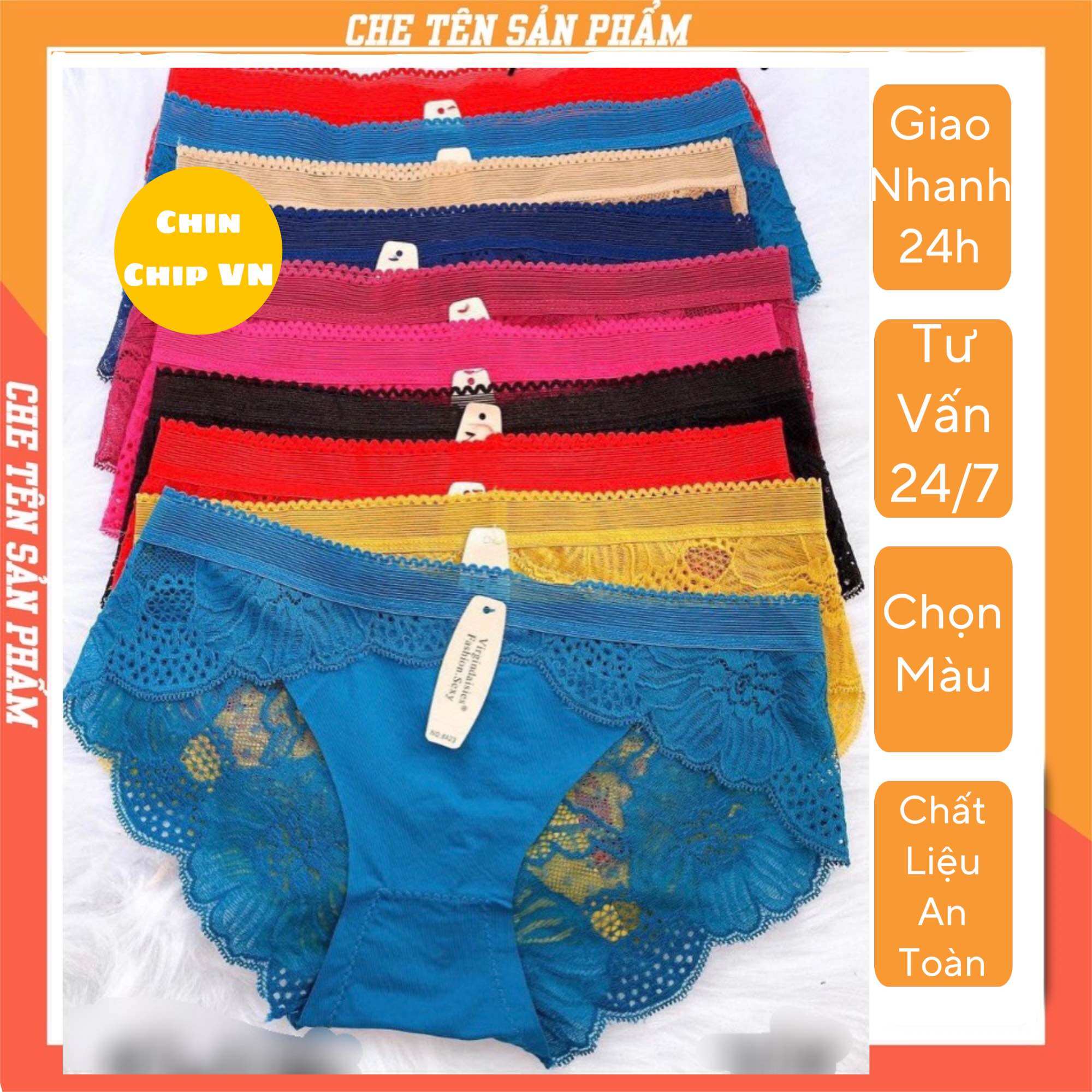 Quần lót nữ su phối ren thái lan mịn bigsize nữ 35-55kg quan lot nu lưng cao thun lạnh ren quần lót thông hơi nữ quần lót cotton nữ quần chip nữ combo 10 quan lot nư kháng khuẩn 5