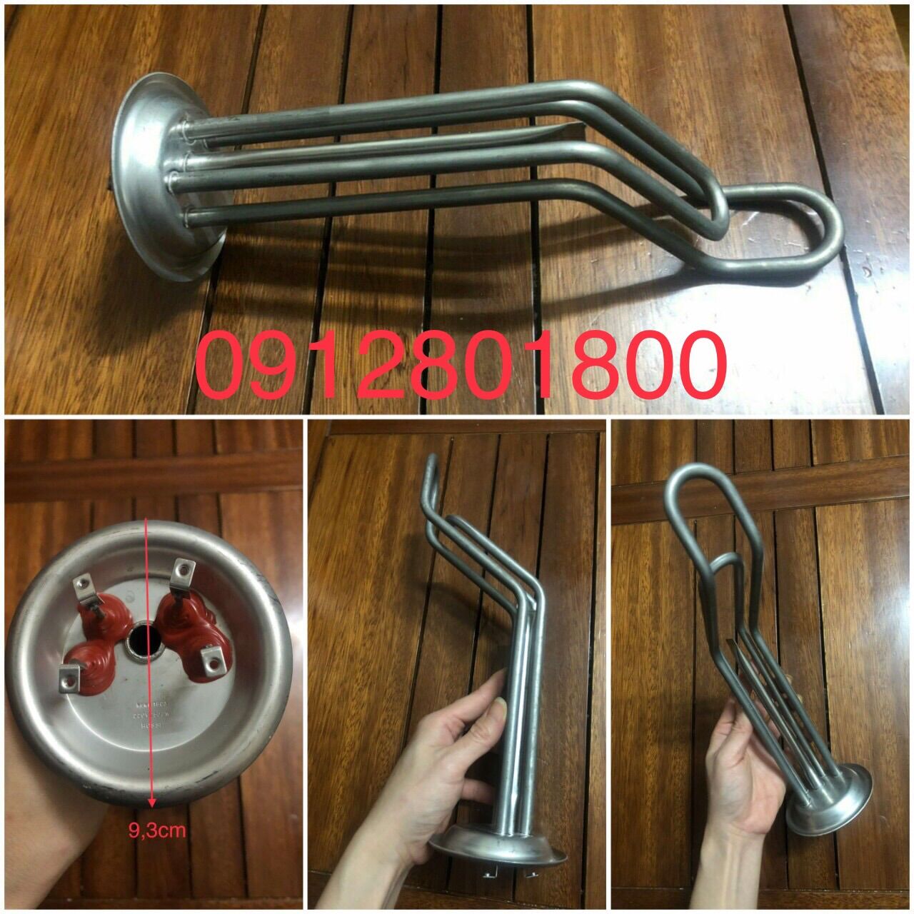 Sợi đốt bình nóng lạnh Rossi ngang đế tròn 9,3cm, thanh đốt, ruột đun loại tốt chính hãng hàng công ty