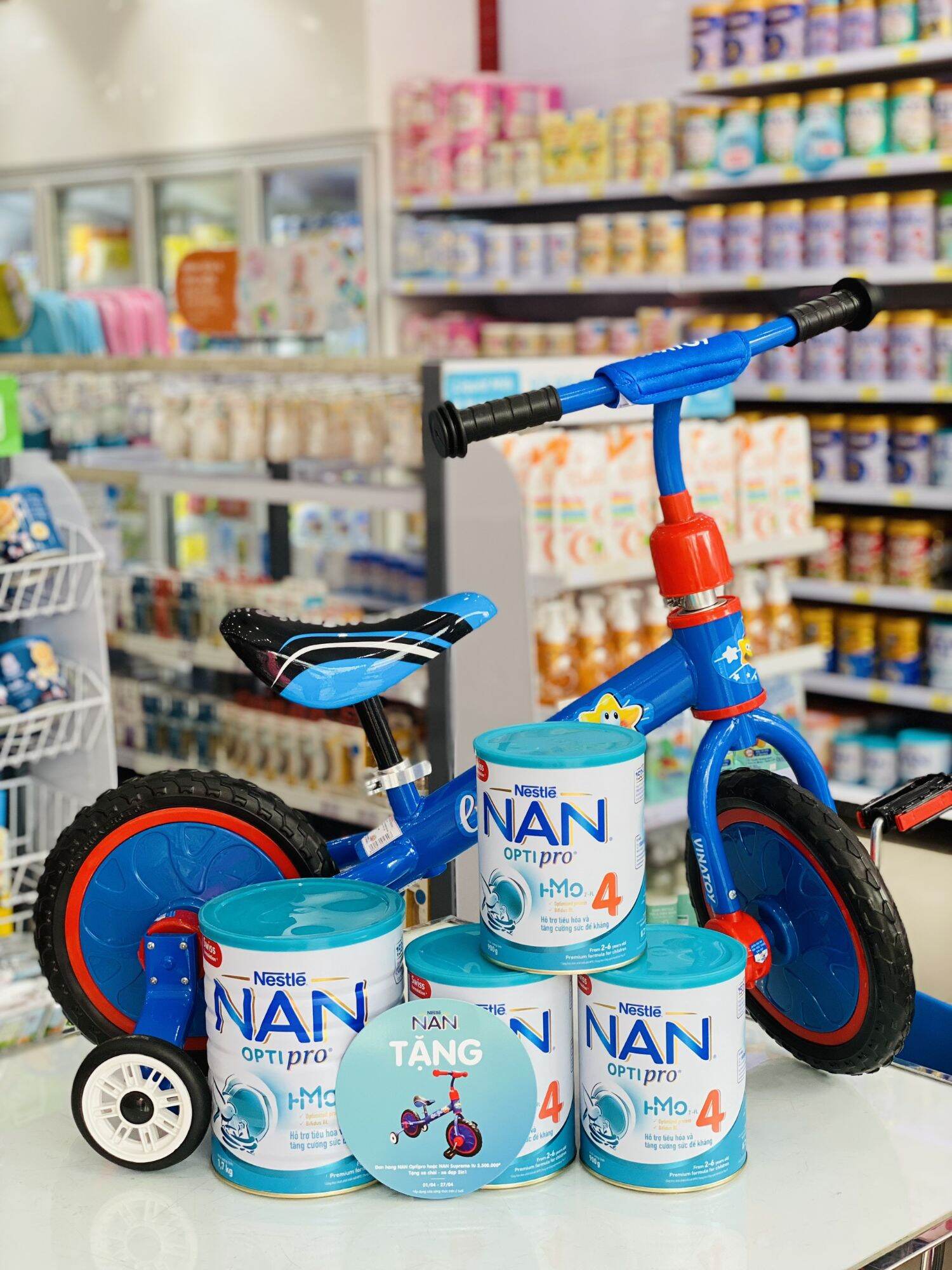 tặng xe đạp 2in1 Sữa Nan Optipro 4 1.7kg, HMO 2-6 tuổi