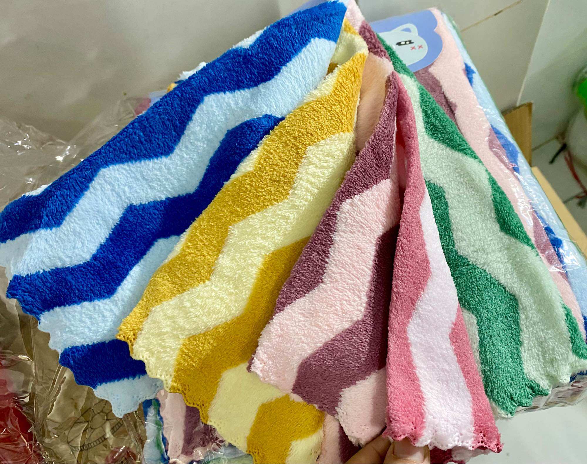 🔥set 5 khăn lau đa năng, siêu thấm hút, vuông: 30*30cm