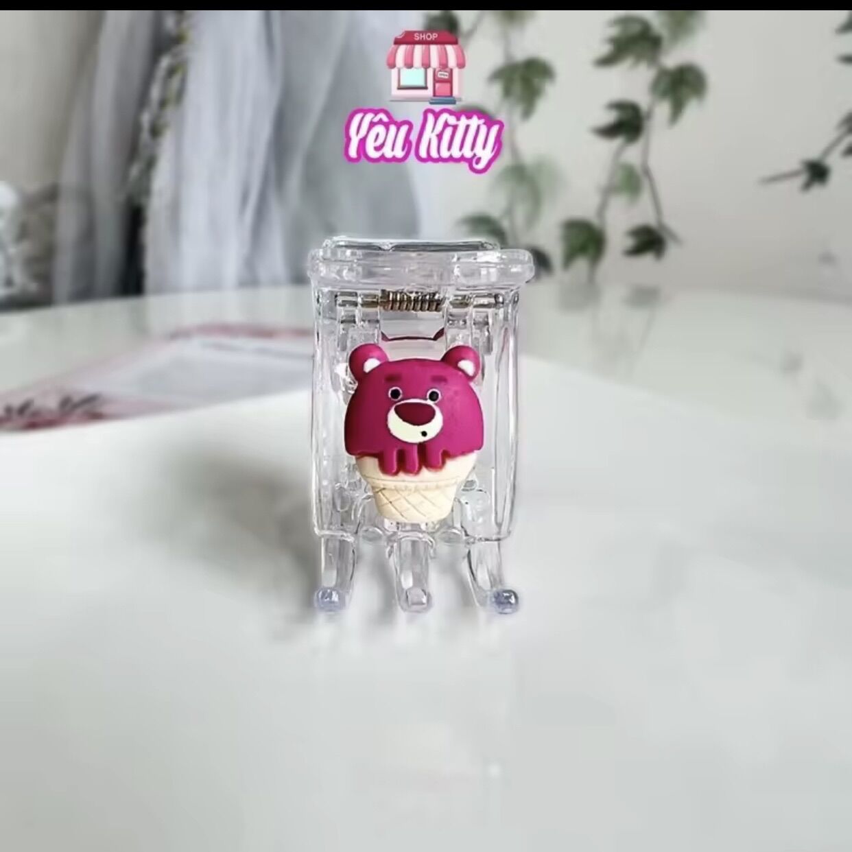 KẸP TÓC CÀNG CUA 5 RĂNG GẤU DÂU LOTSO