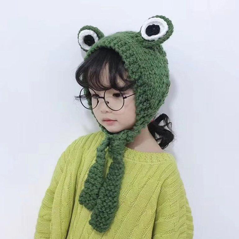 Mũ len tai ếch trùm tai ấm áp