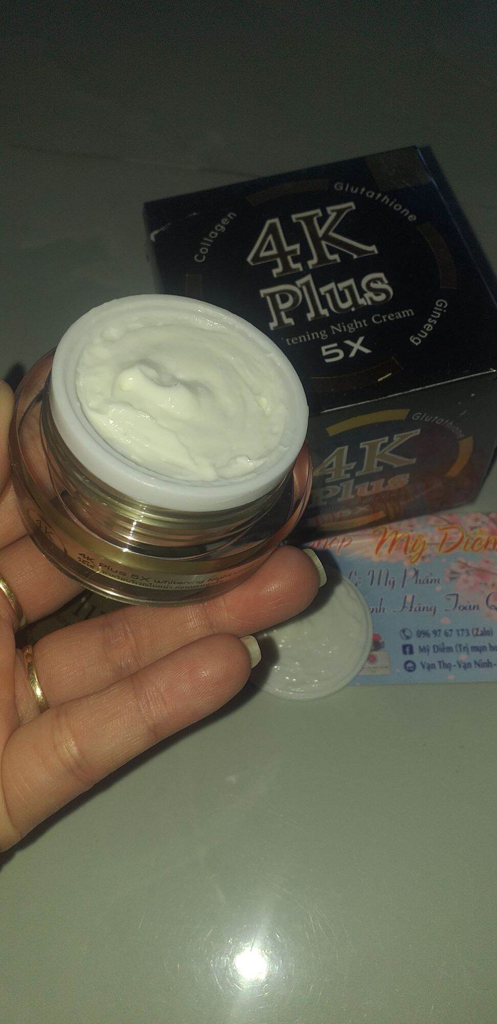 kem dưỡng trắng da mặt 4k plus TháiLan(mờ nám,mờ thâm mụn dưỡng trắng da)