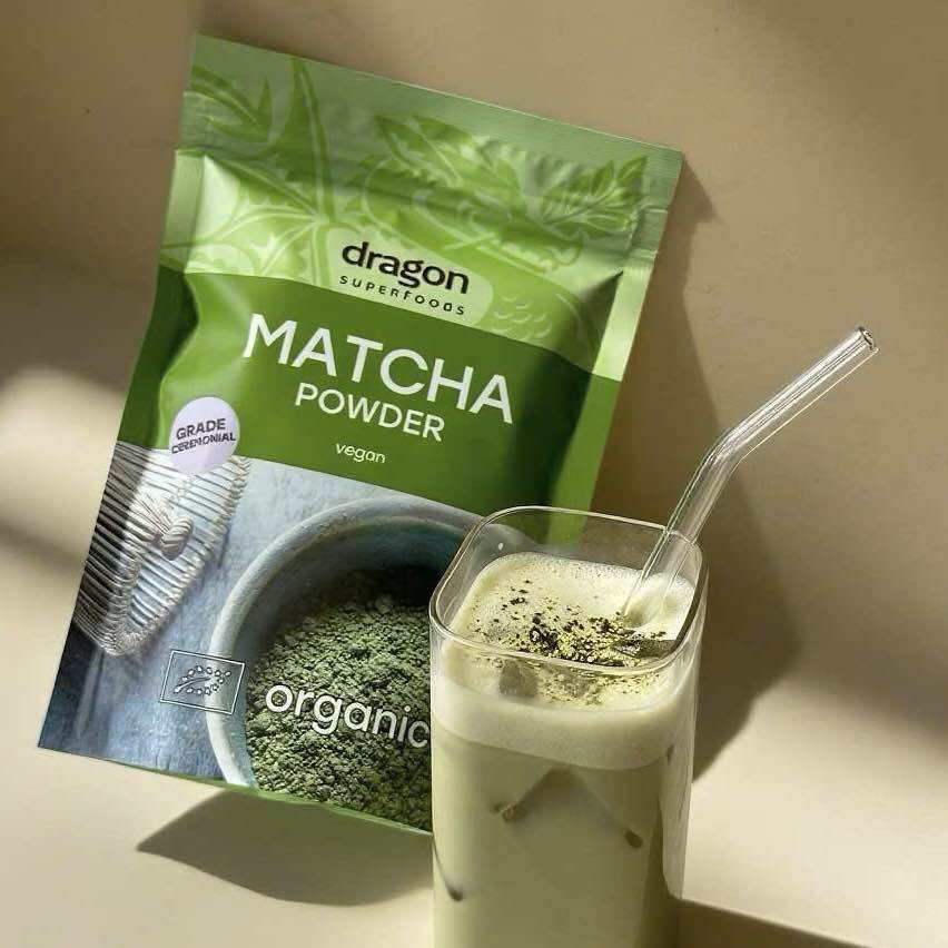 Bột trà xanh Matcha hạng A hữu cơ Dragon Superfoods 100g