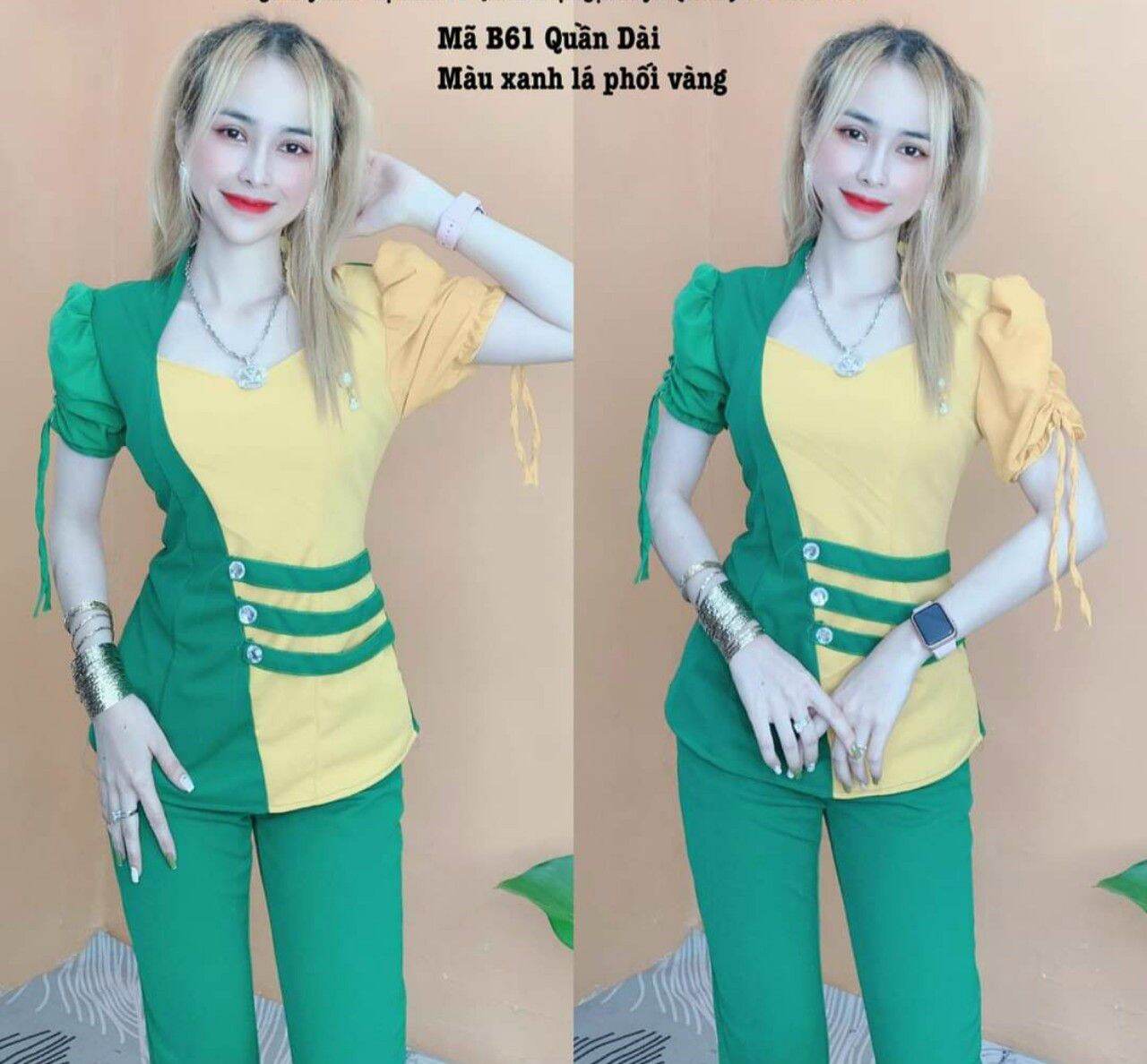 Sét bộ thun cát hàn phối màu