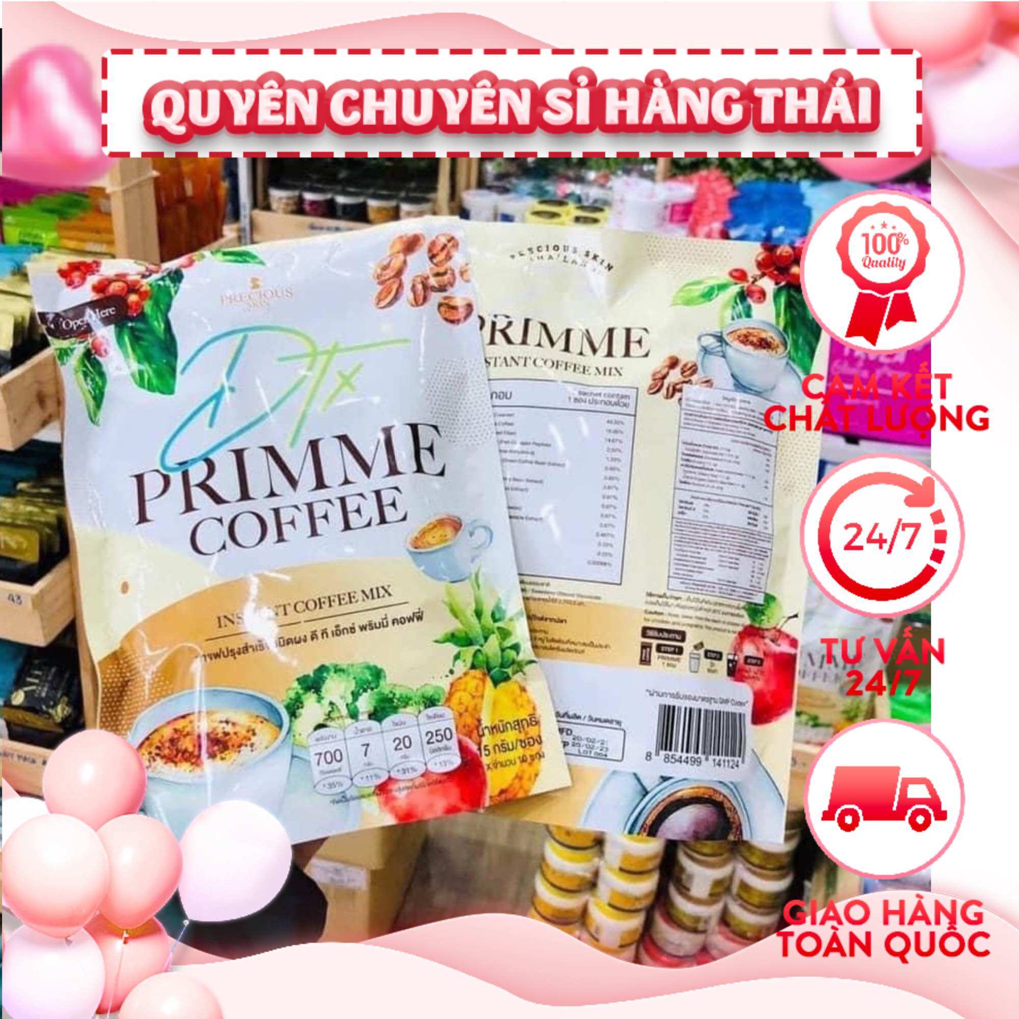 Cafe giảm cân DTX primme thái lan