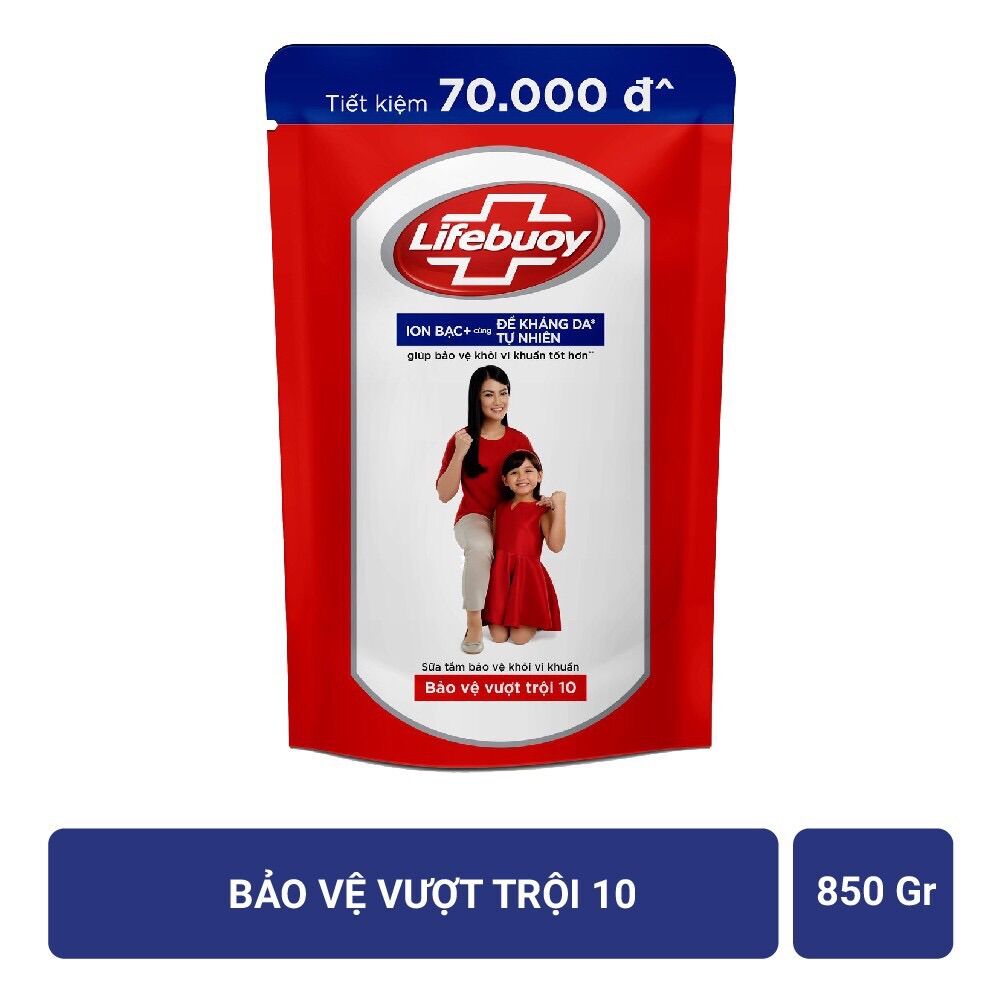 Sữa tắm Lifebuoy dạng túi 800G/850G