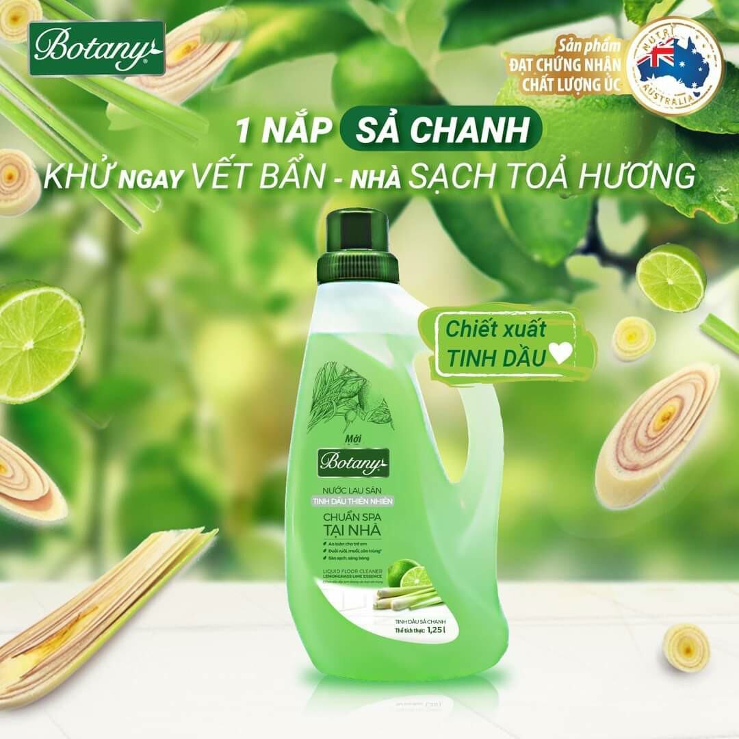 Nước lau sàn thiên nhiên tinh dầu sả chanh Botany