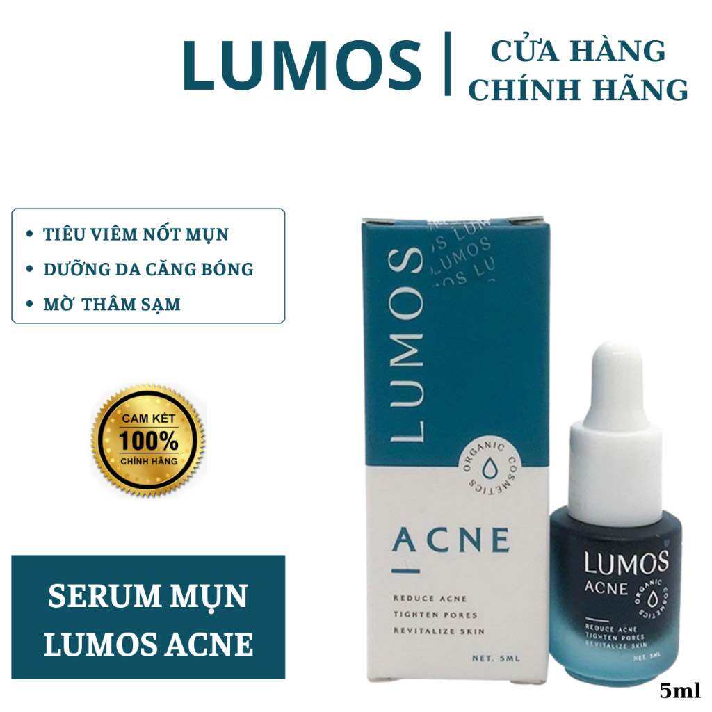 Serum Mụn LUMOS ACNE Chính Hãng Giúp Sạch Mụn Làm Mờ Vết ThâmĐều Màu DaSe Khít Lỗ Chân Lông 5m