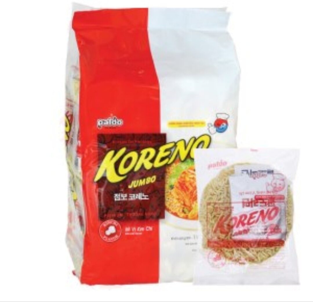 Túi 10 gói mì koreno jumbo vị kim chi 100g
