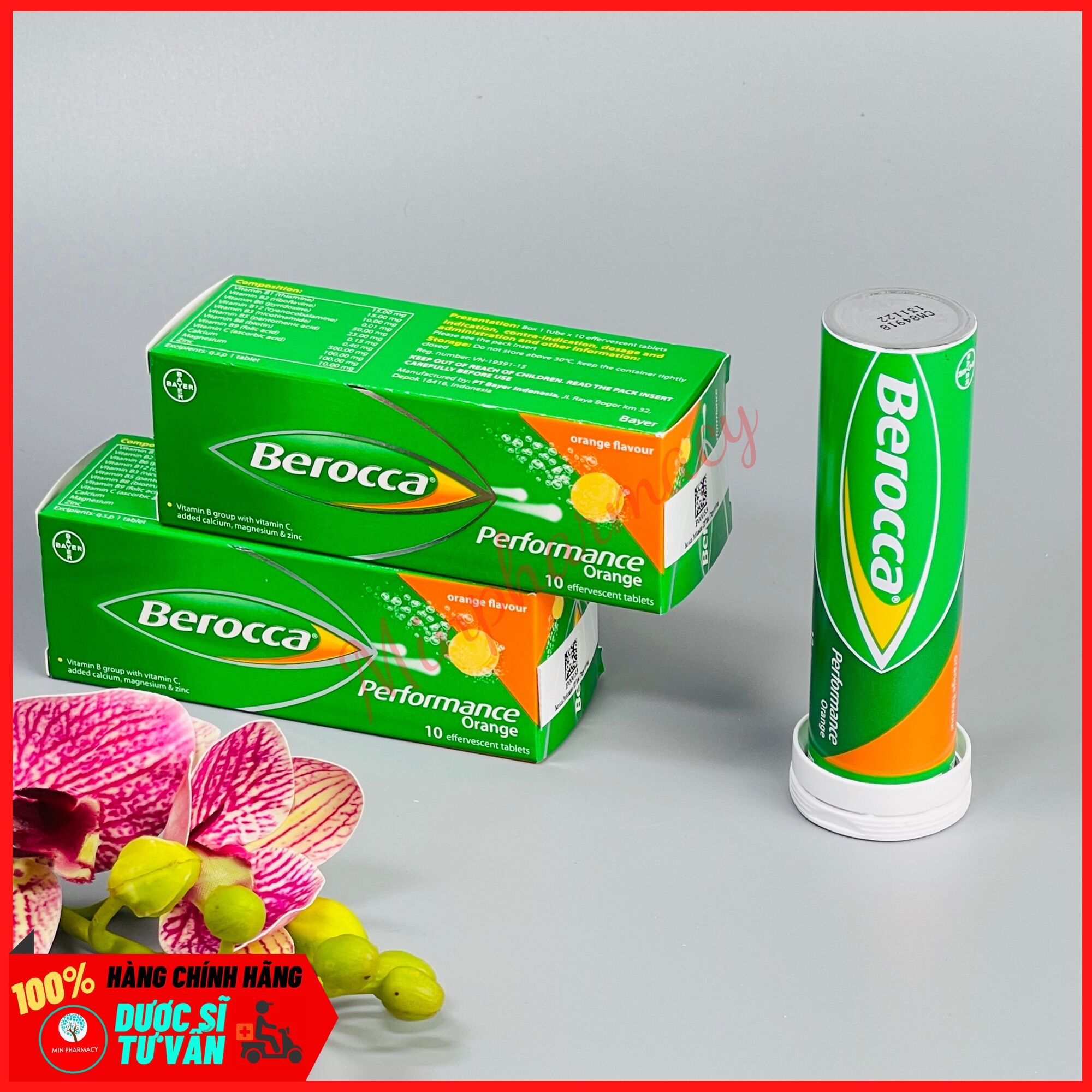 Viên sủi BEROCCA PERFORMANCE tuýp 10viên- Minpharmacy